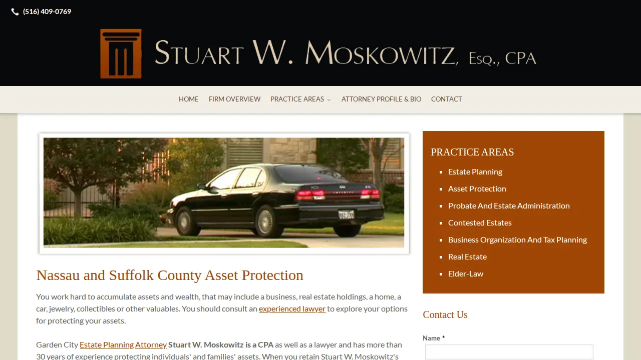 Stuart W. Moskowitz, Esq., CPA page