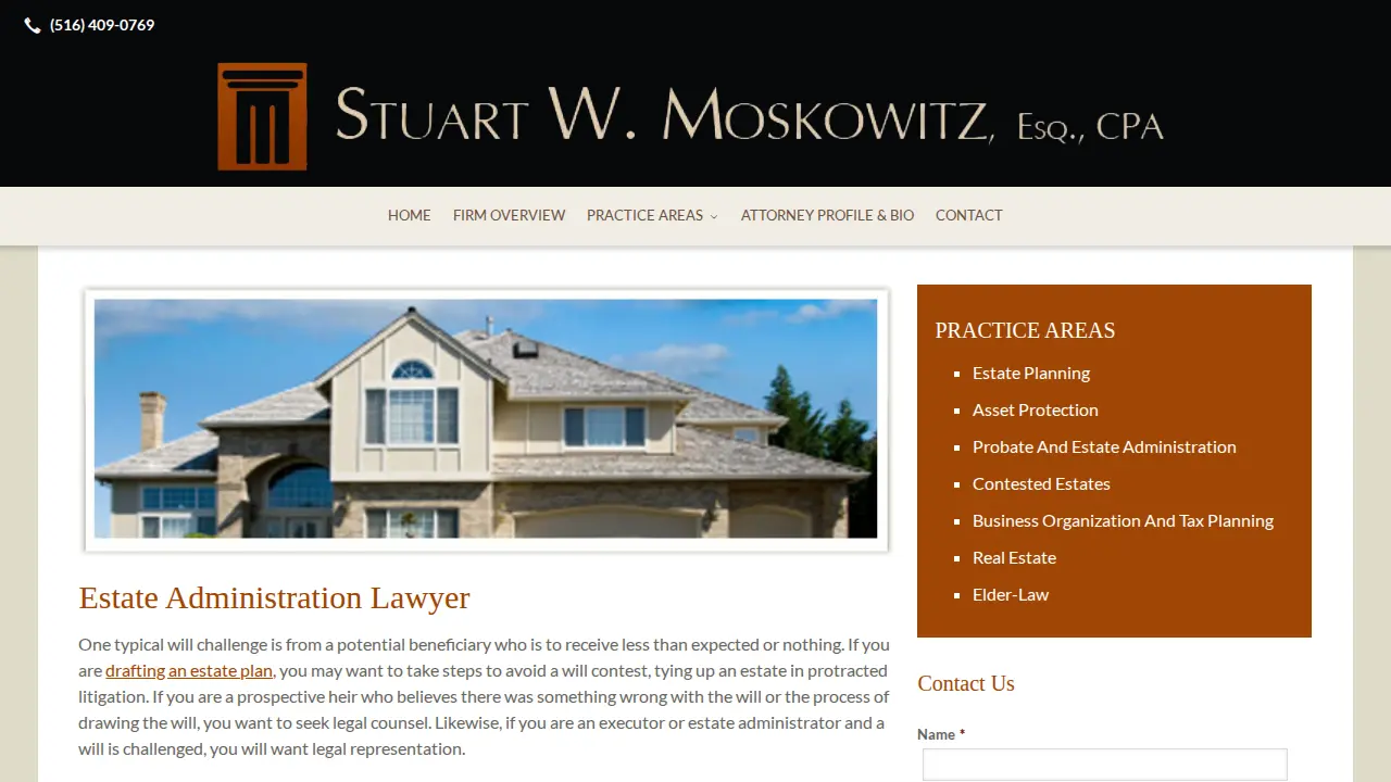 Stuart W. Moskowitz, Esq., CPA page