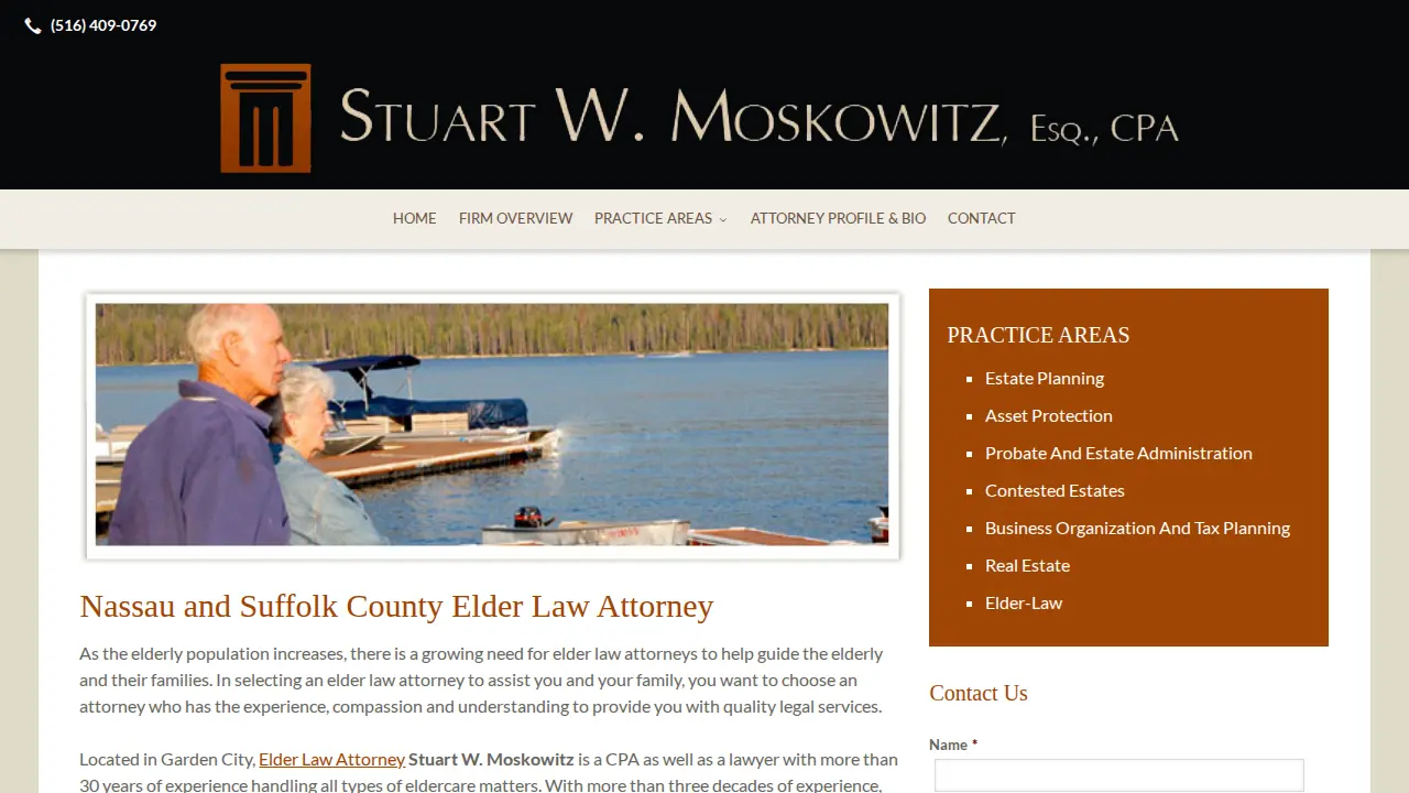 Stuart W. Moskowitz, Esq., CPA page