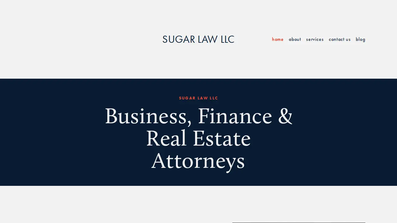 Sugar Law LLC website