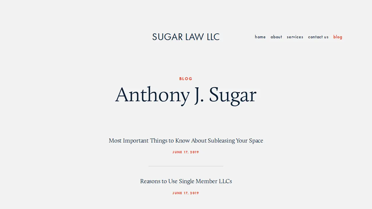 Sugar Law LLC page