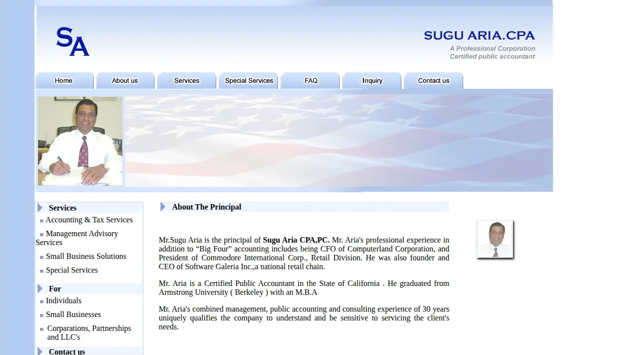 Sugu Aria CPA, A Professional Corp. page