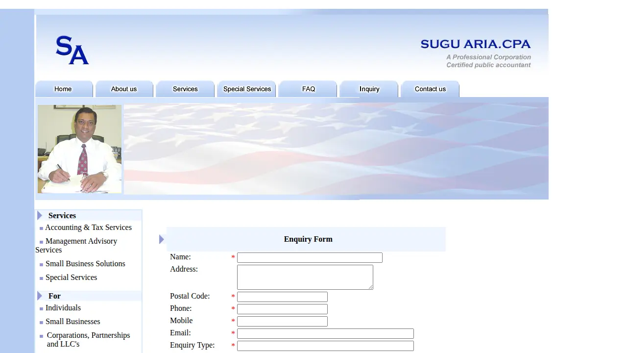 Sugu Aria CPA, A Professional Corp. page