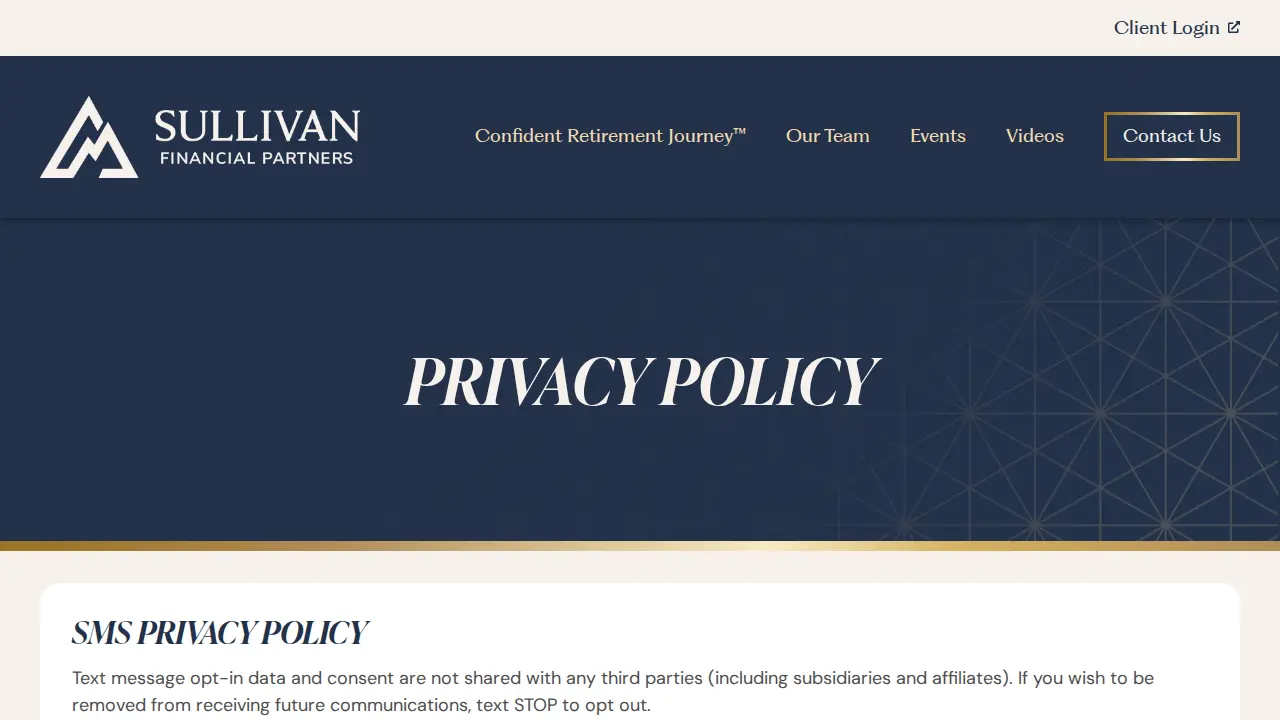 Sullivan Financial Partners page