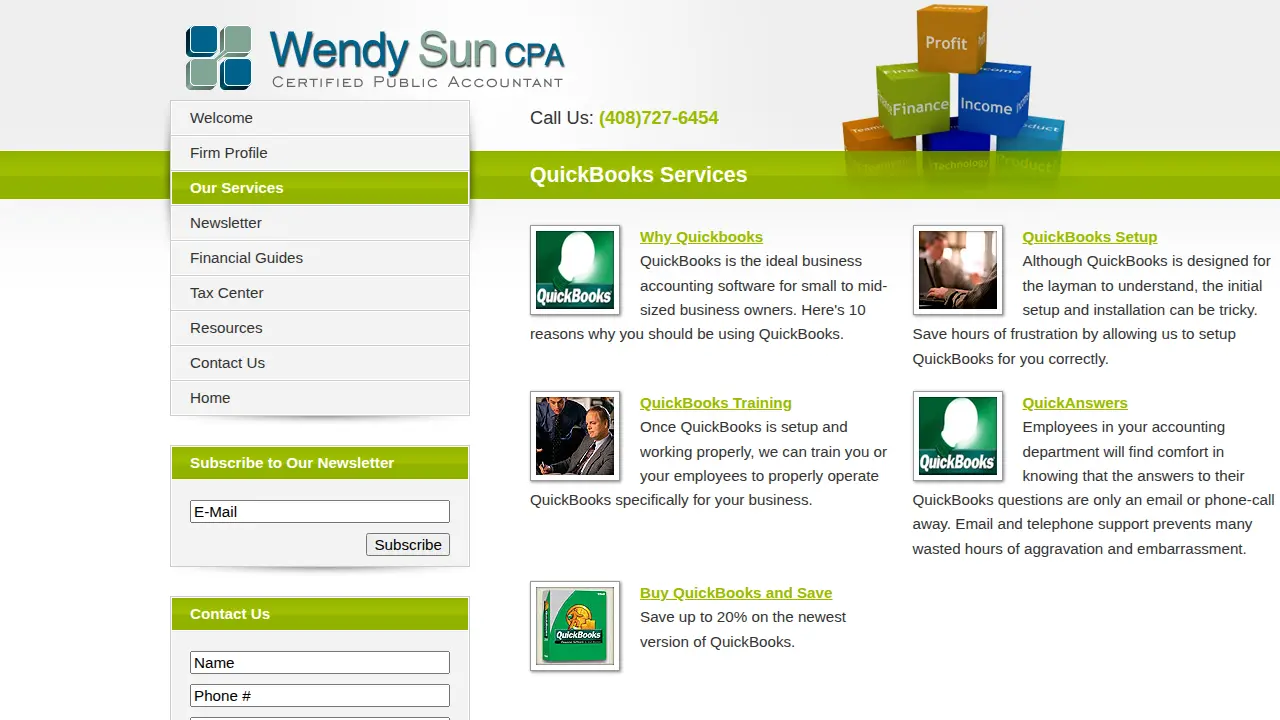 Wendy Sun CPA Accounting Office page
