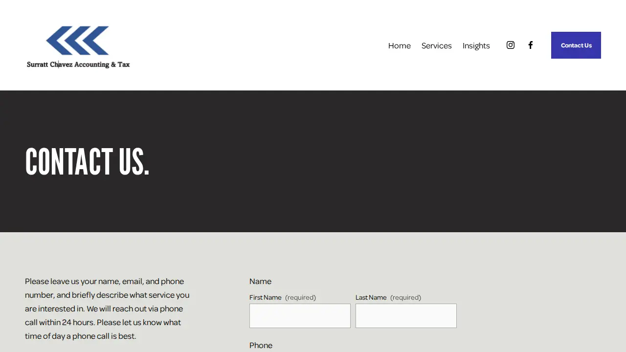 Surratt Chavez Accounting & Tax page