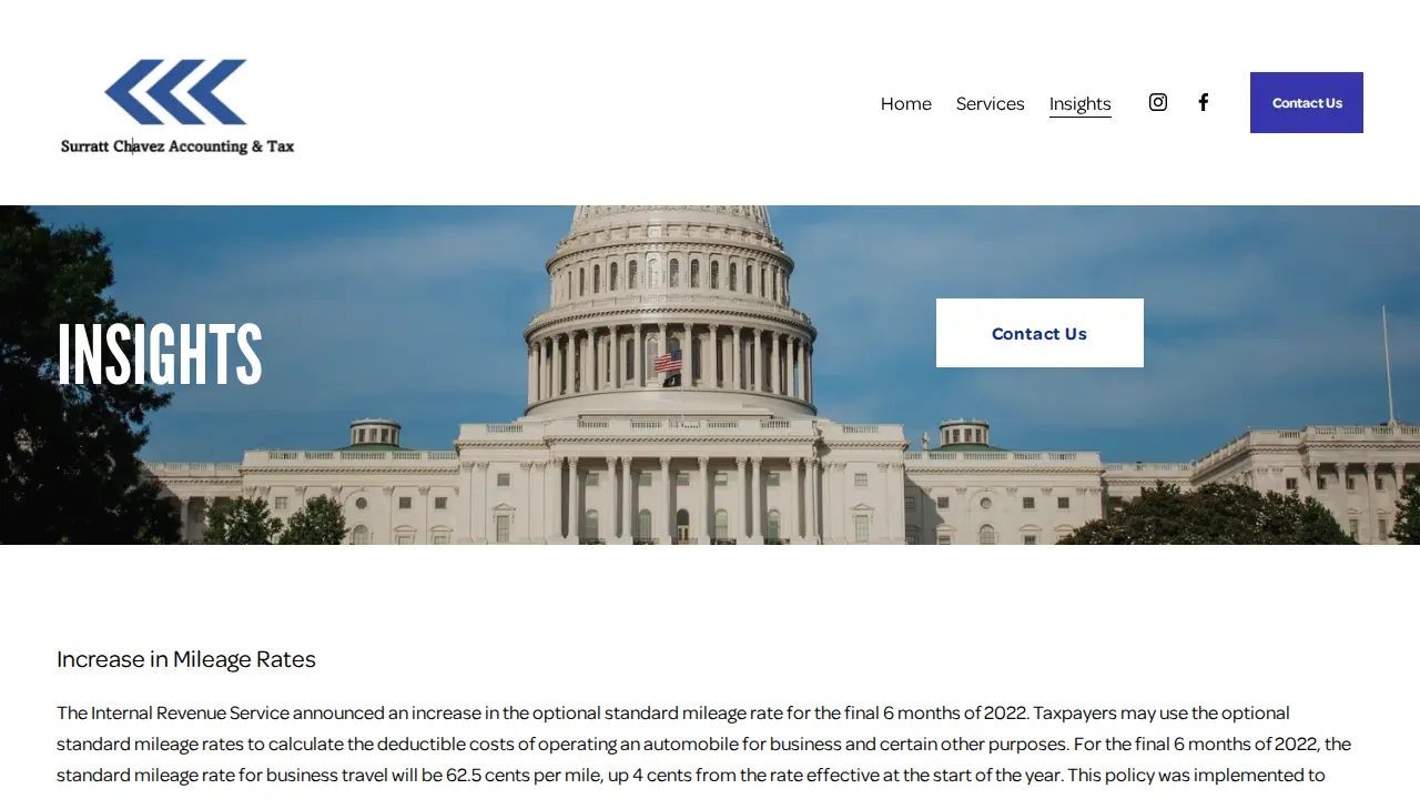 Surratt Chavez Accounting & Tax page