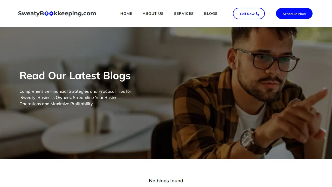 SweatyBookkeeping page