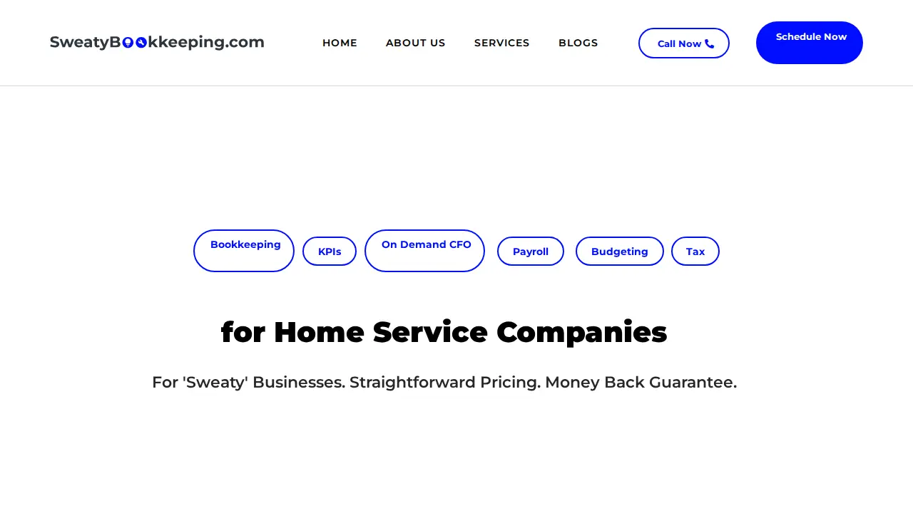 SweatyBookkeeping page