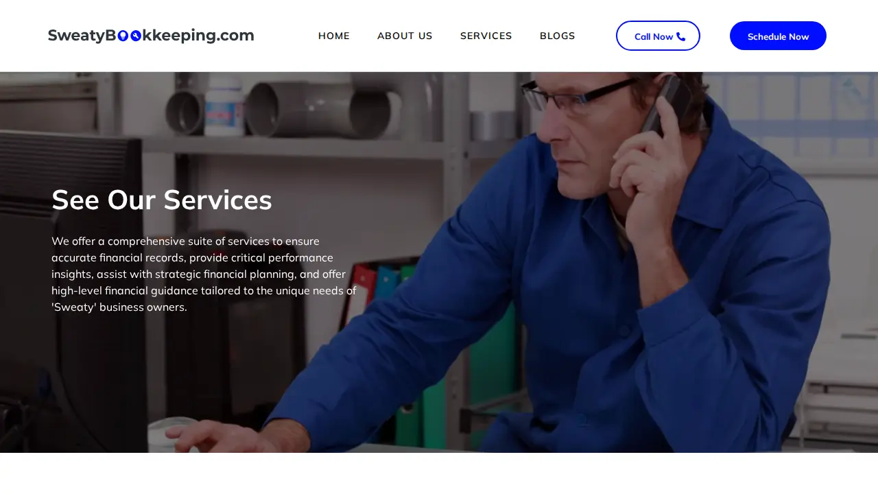 SweatyBookkeeping page