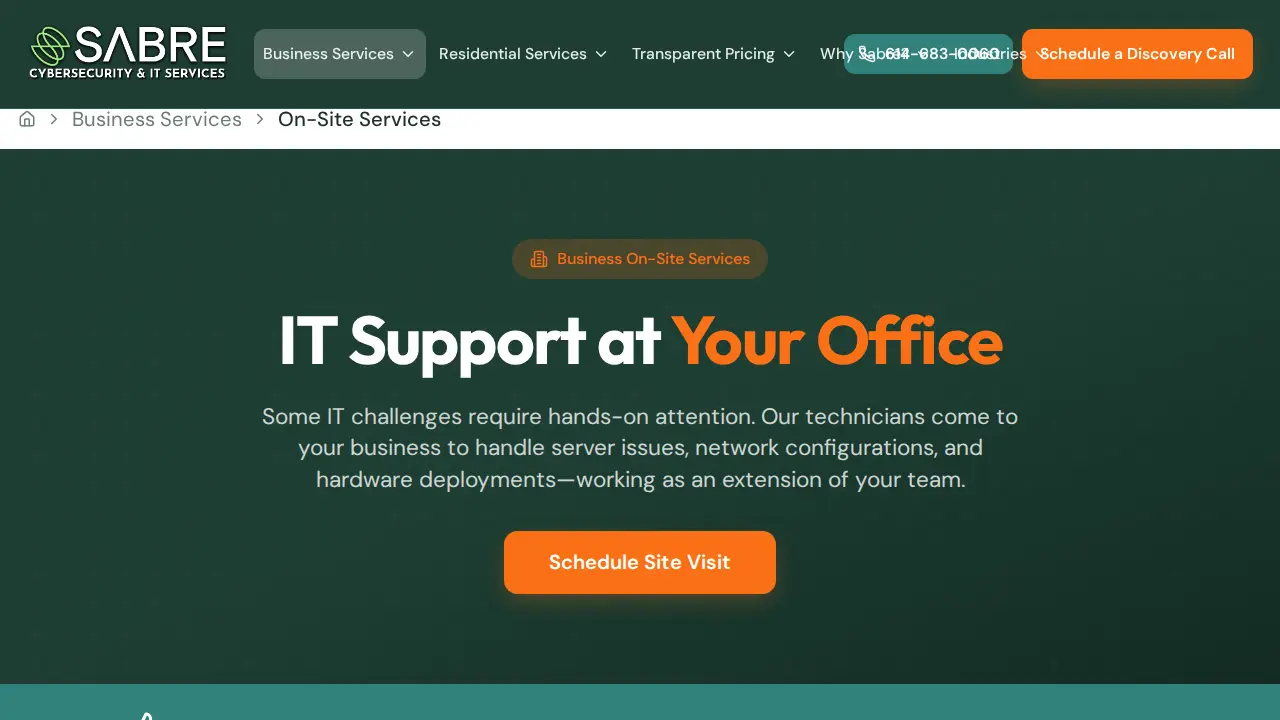 Sabre IT - Columbus IT Services Ohio page