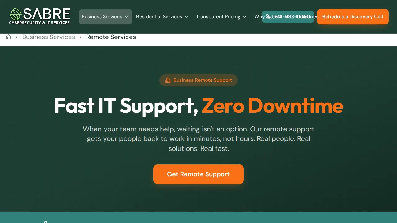 Sabre IT - Columbus IT Services Ohio page
