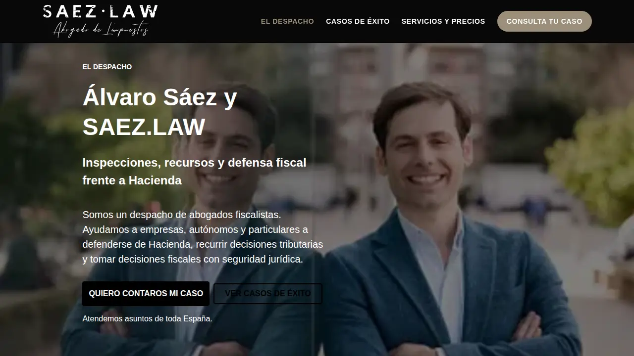 SAEZ.LAW Abogado Fiscalista Madrid page