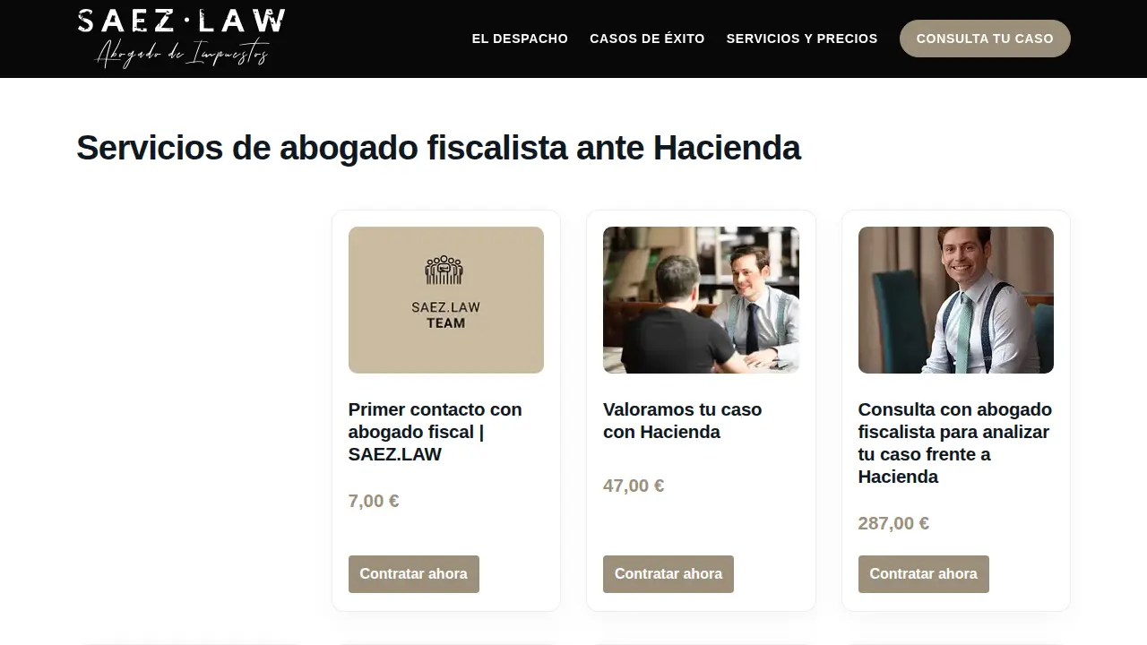 SAEZ.LAW Abogado Fiscalista Madrid page