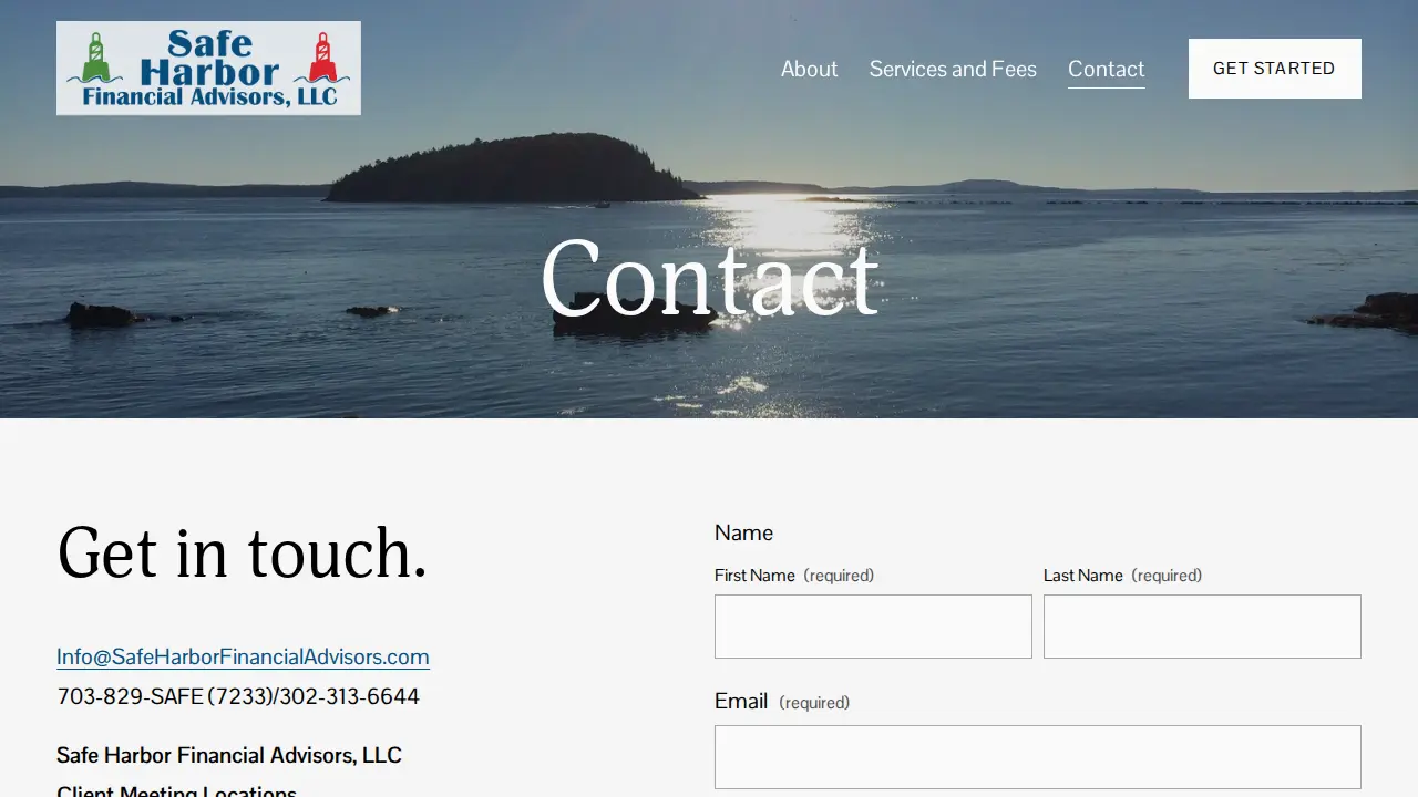 Safe Harbor Financial Advisors, Llc page