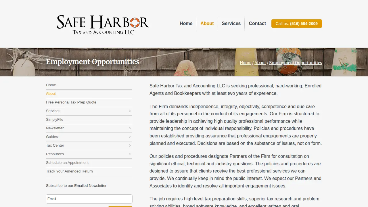 Safe Harbor Tax and Accounting LLC page