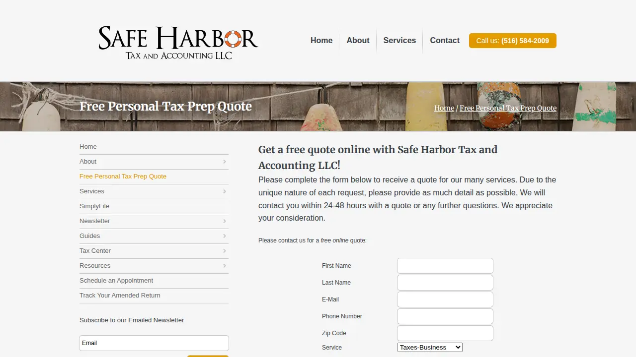 Safe Harbor Tax and Accounting LLC page