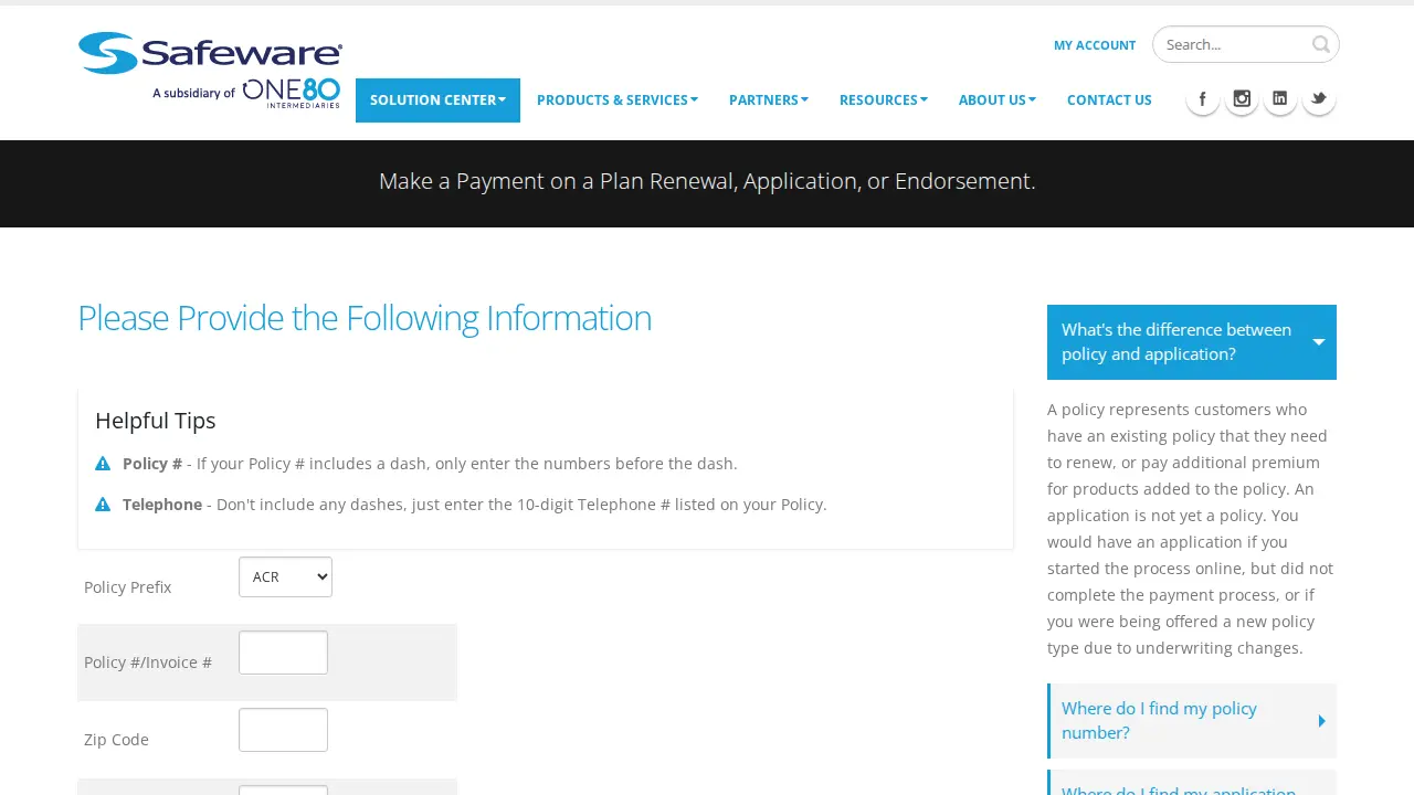 Safeware page