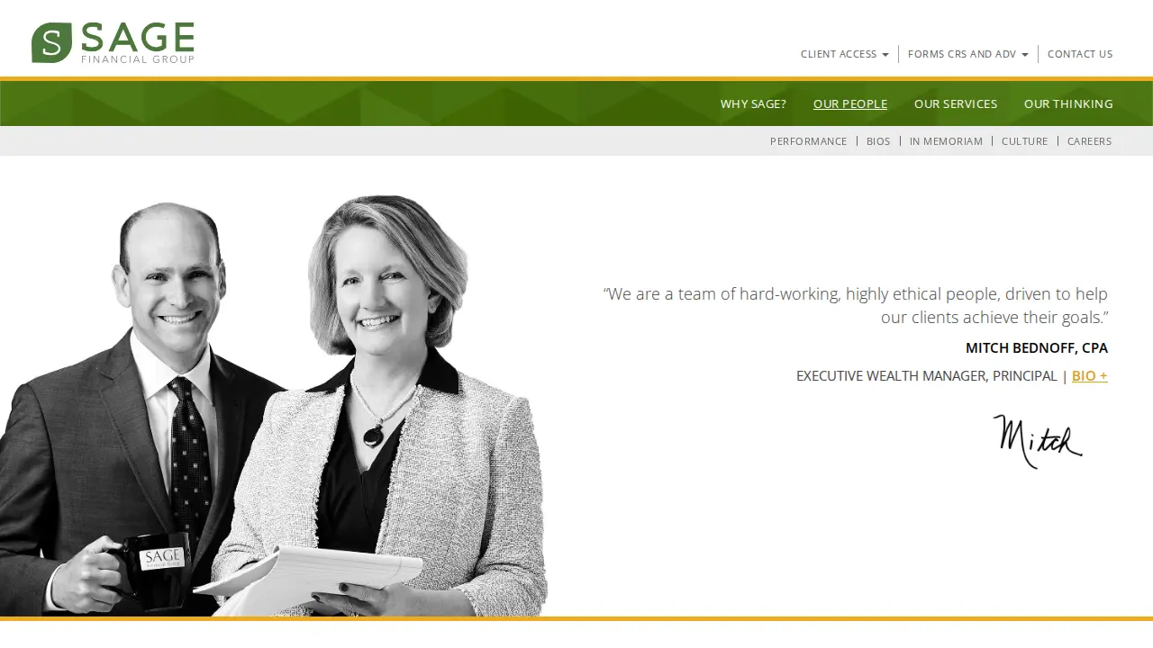 Sage Financial Group page
