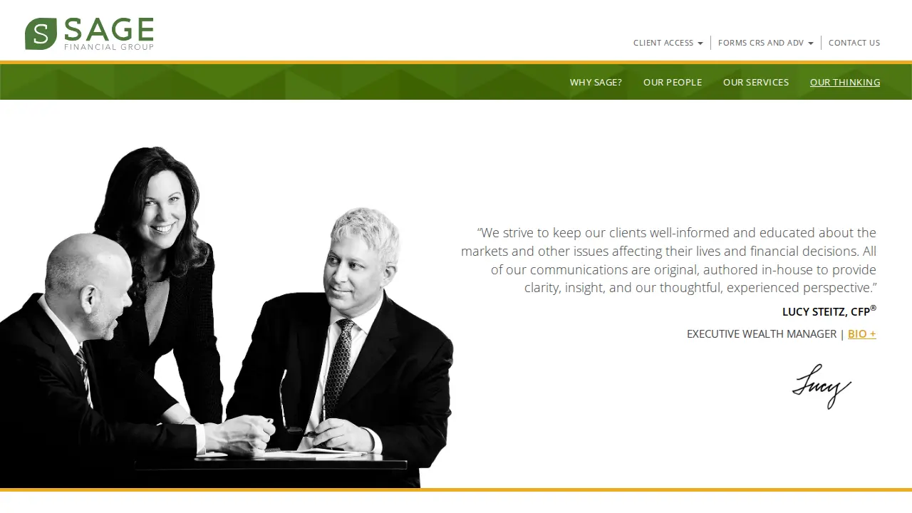 Sage Financial Group page