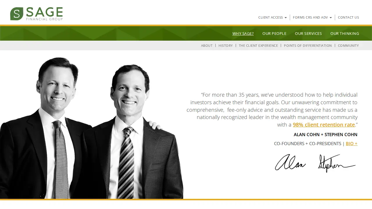 Sage Financial Group page