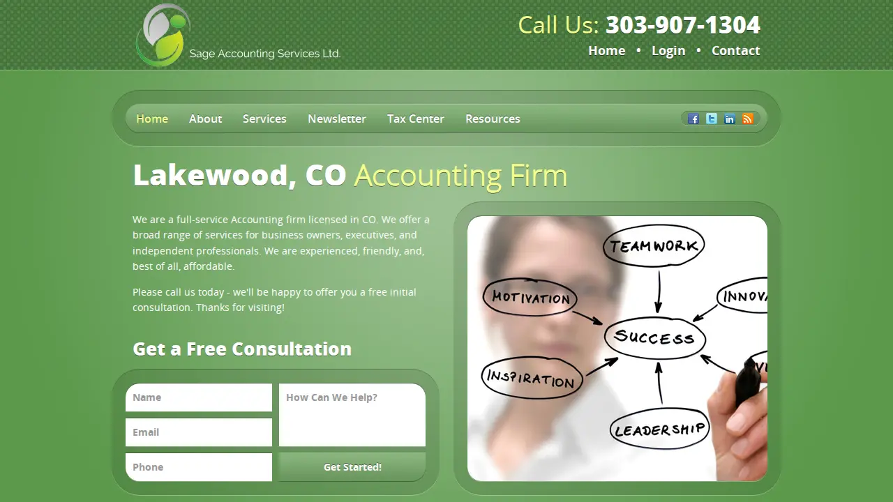 Sage Accounting Services Ltd. page