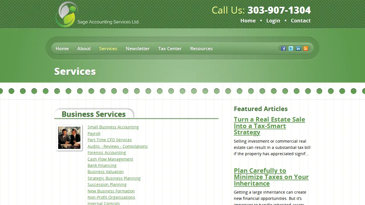 Sage Accounting Services Ltd. page