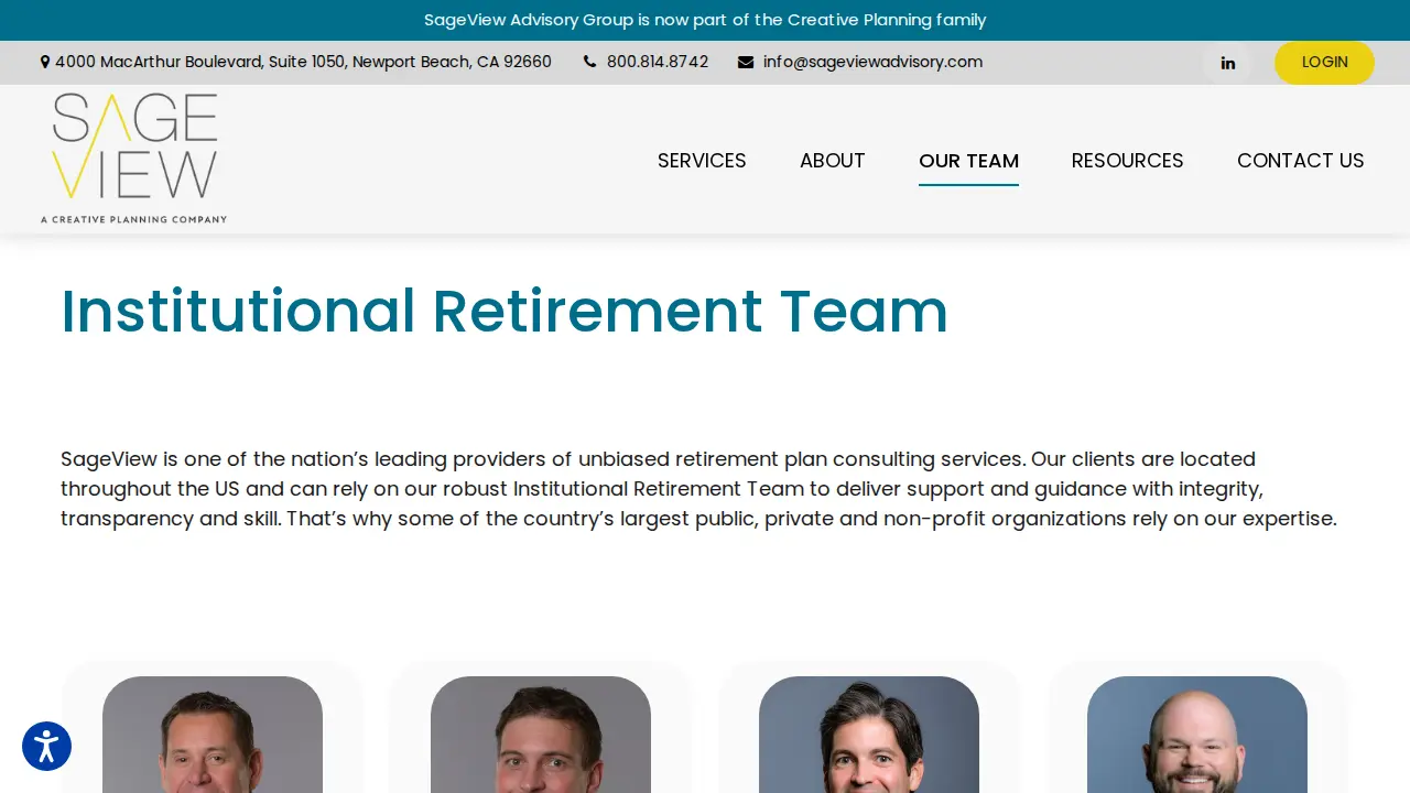 SageView Advisory Group page