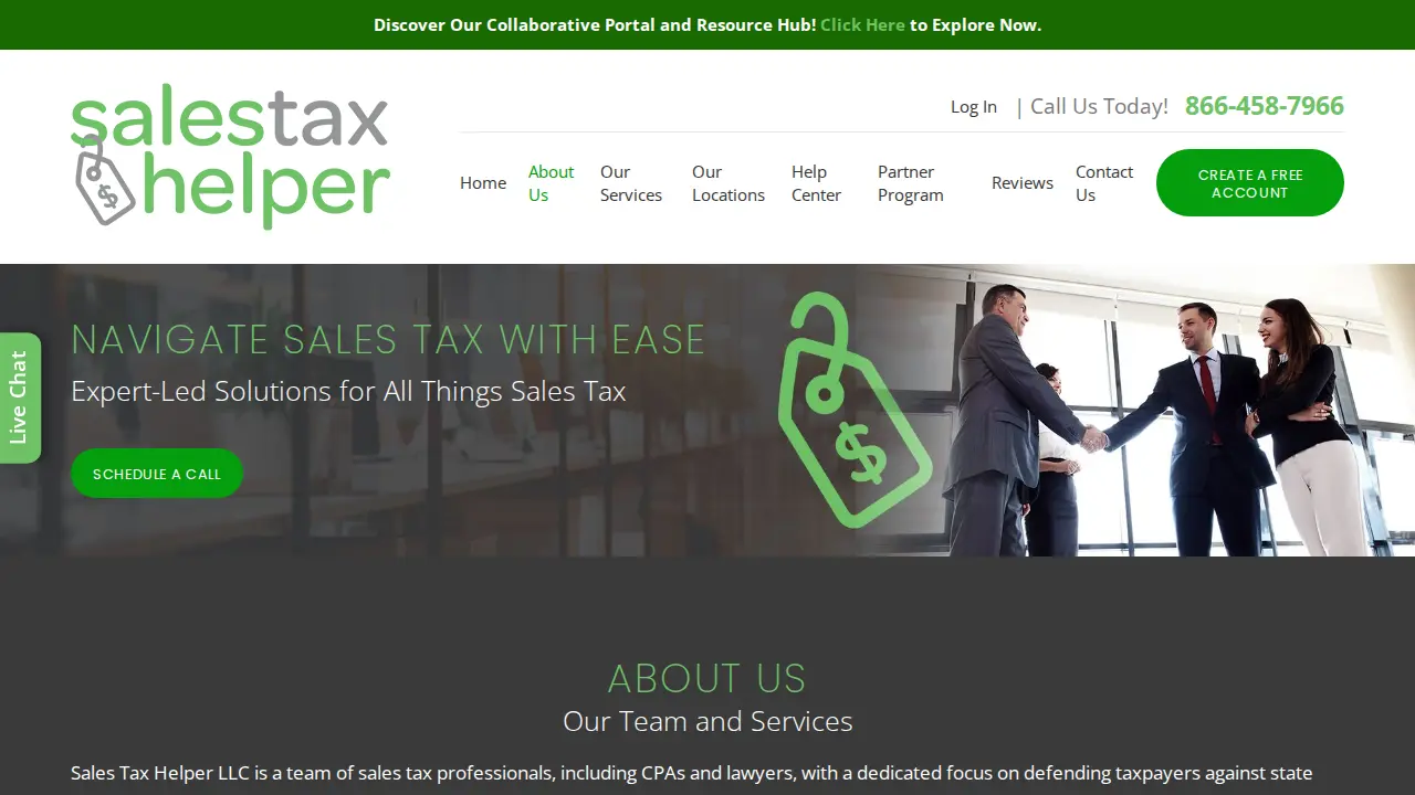 Sales Tax Helper LLC page