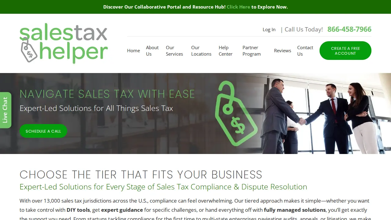 Sales Tax Helper LLC page