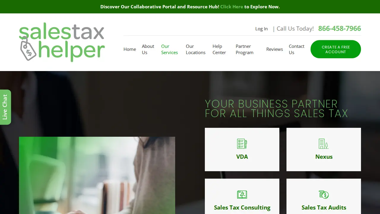 Sales Tax Helper LLC page