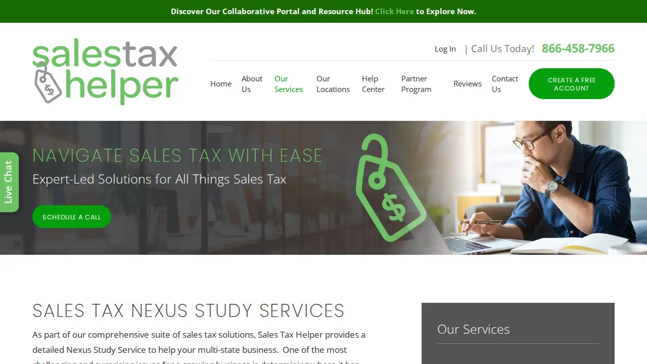 Sales Tax Helper LLC page