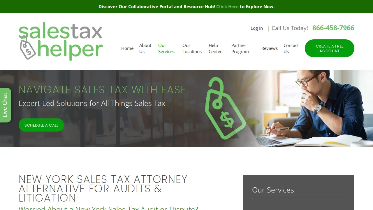 Sales Tax Helper LLC page