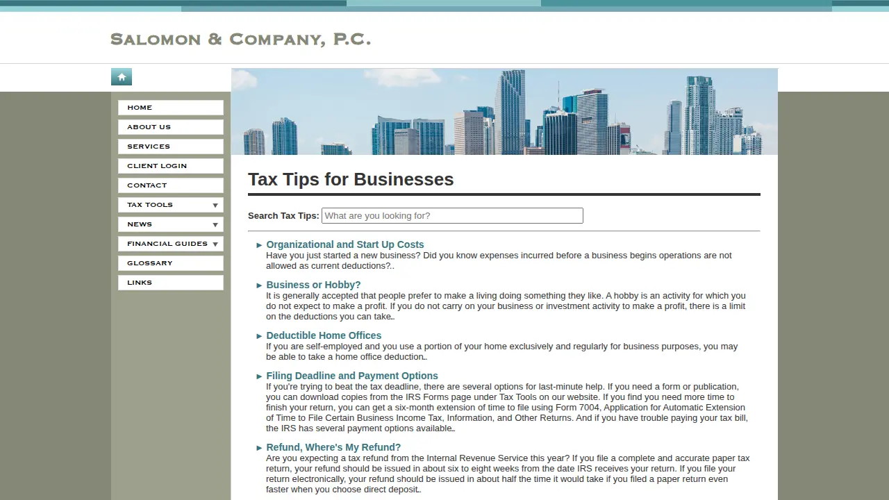 Salomon & Company, PC page