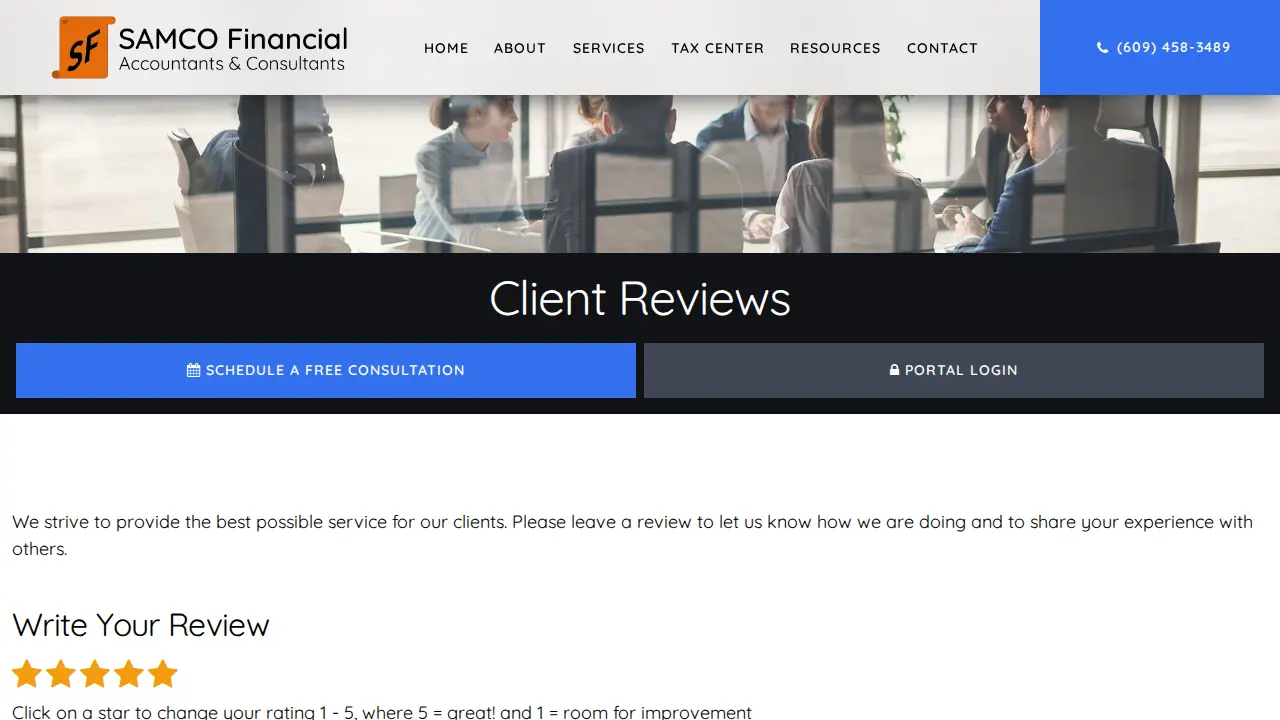 Samco Financial Llc page