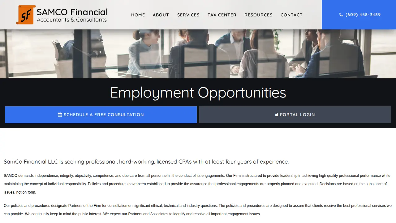 Samco Financial Llc page