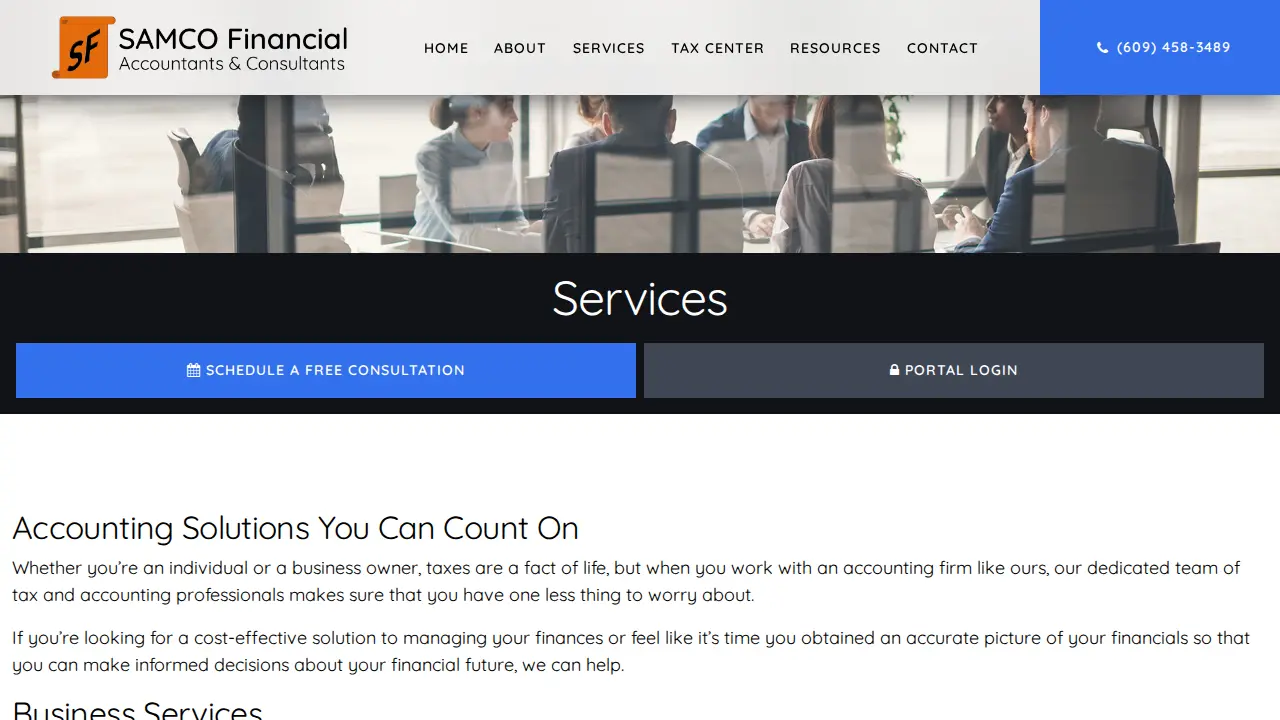 Samco Financial Llc page