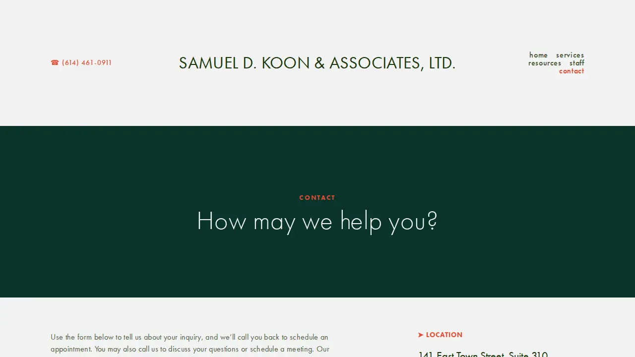 Samuel D Koon & Associates page