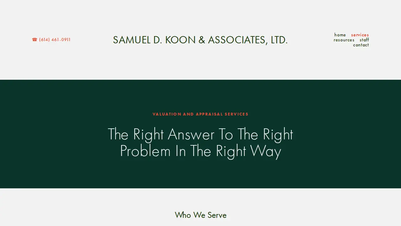 Samuel D Koon & Associates page