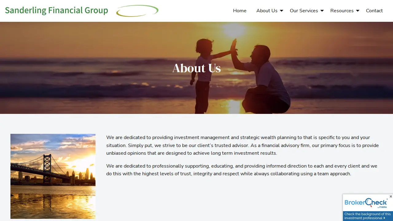 Sanderling Financial Group page