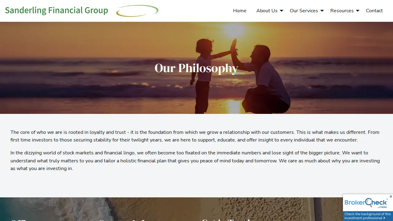 Sanderling Financial Group page