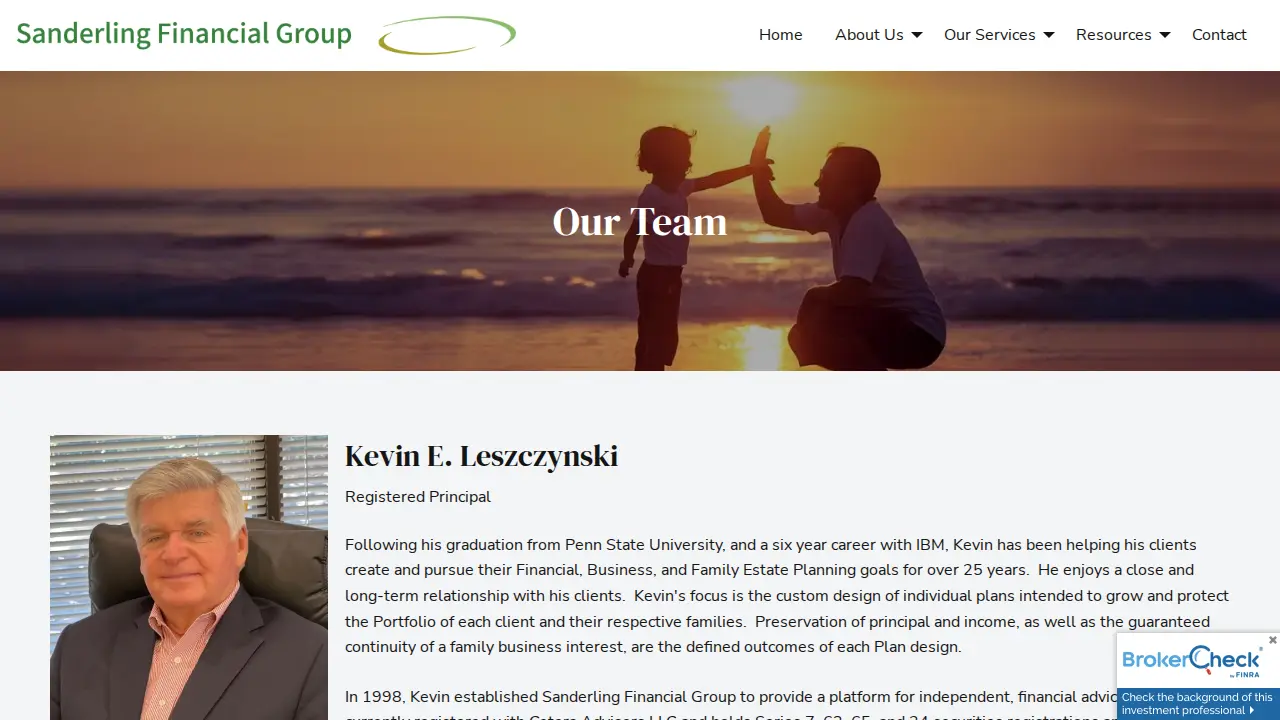 Sanderling Financial Group page