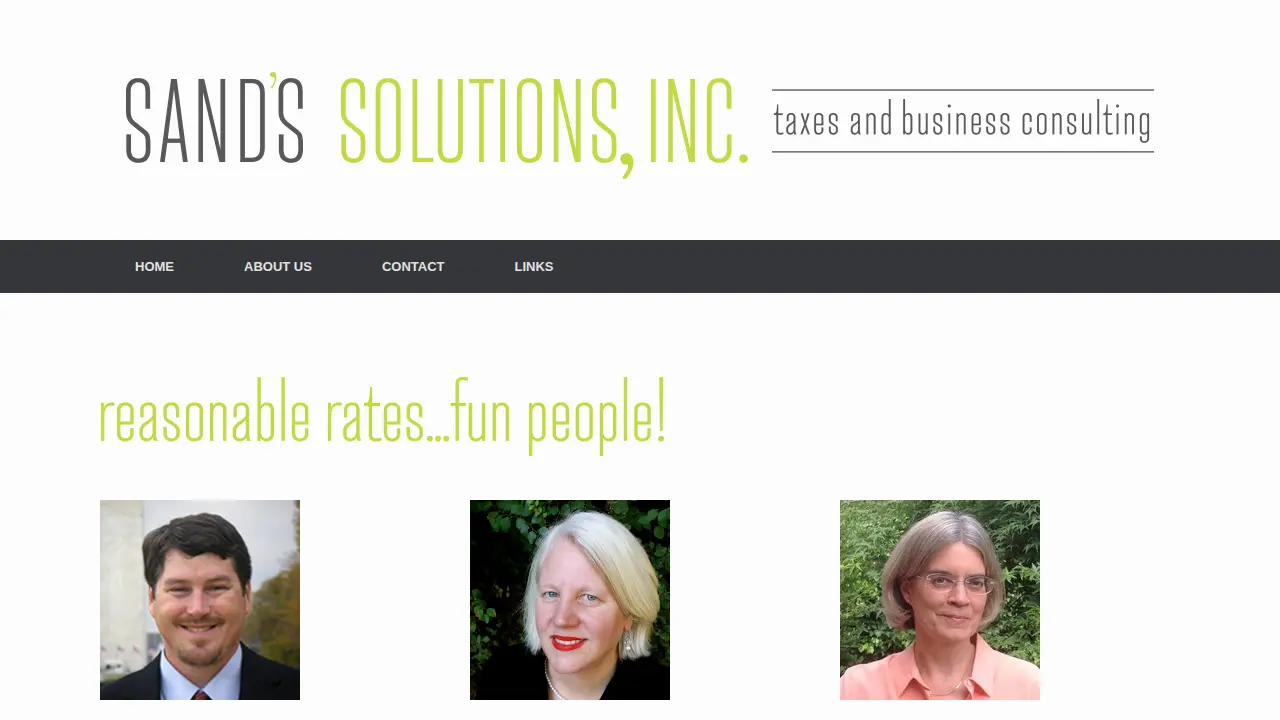 SAND'S SOLUTIONS taxes + business consulting page