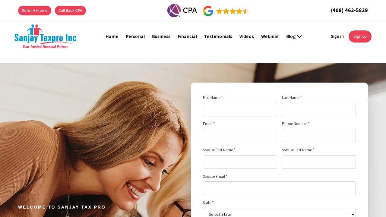 Sanjay Taxpro | Business and Personal Tax Accountant | Indian CPA