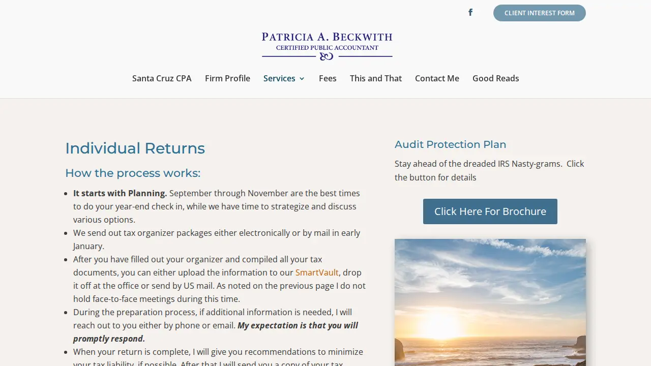 Patricia A. Beckwith, CPA page