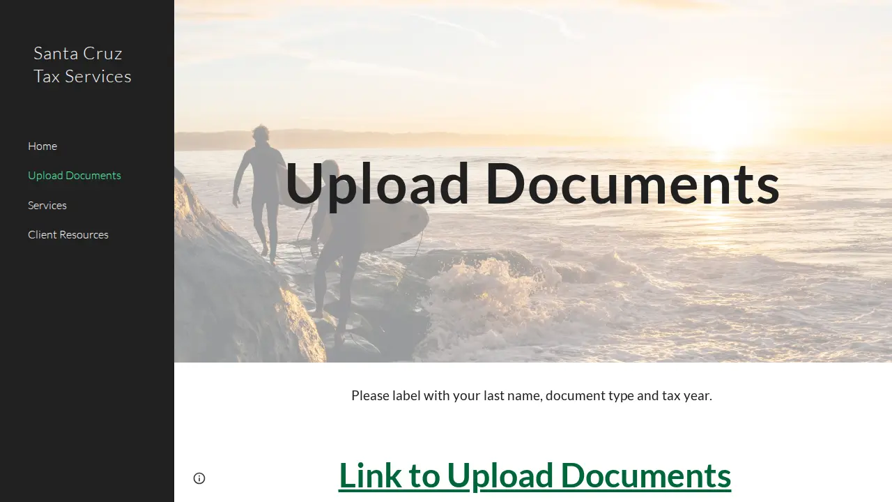 Santa Cruz Tax Services page