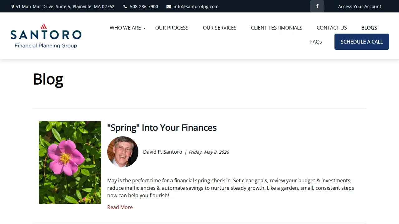 Santoro Financial Planning Group page