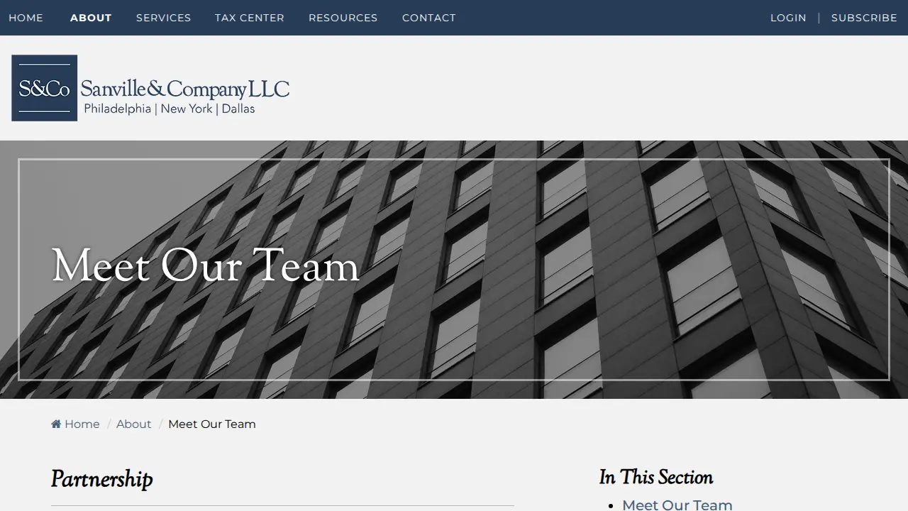 Sanville & Company CPA page