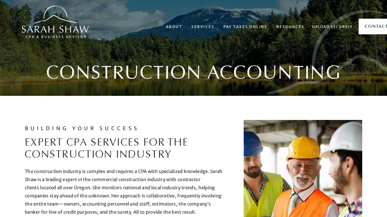 Sarah Shaw, CPA & Business Advisor page