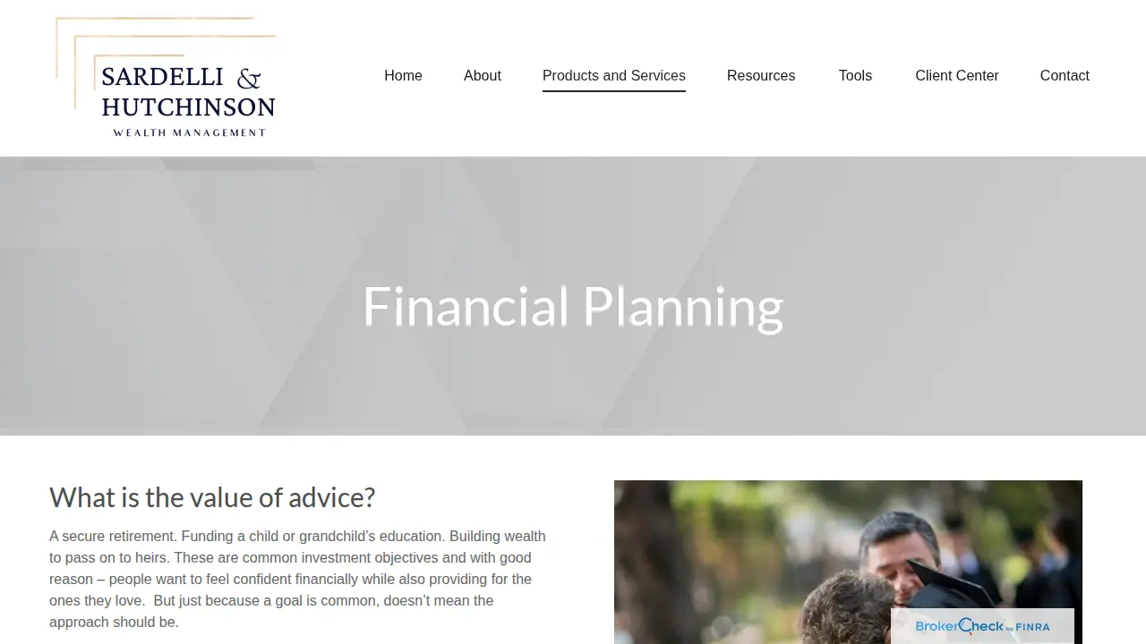Sardelli & Hutchinson Wealth Management page